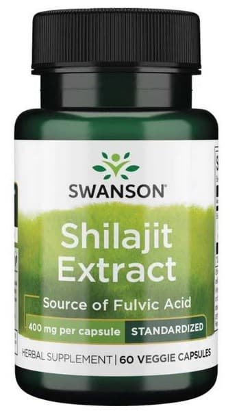 Swanson - Shilajit Extract, 400mg - 60 Vcaps – Swanson förpackning