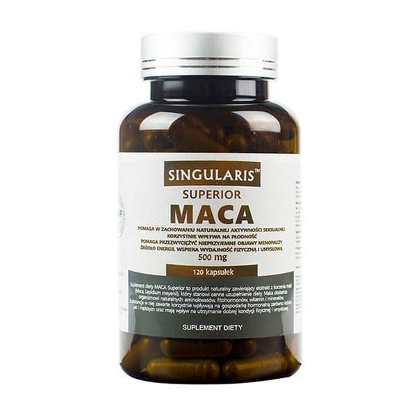 Singularis Superior Maca Extrakt 500mg 120 Kapseln – Singularis Verpackung