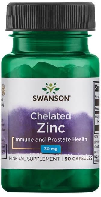 Swanson Chelated Zinc 30 mg - 90 kapslar