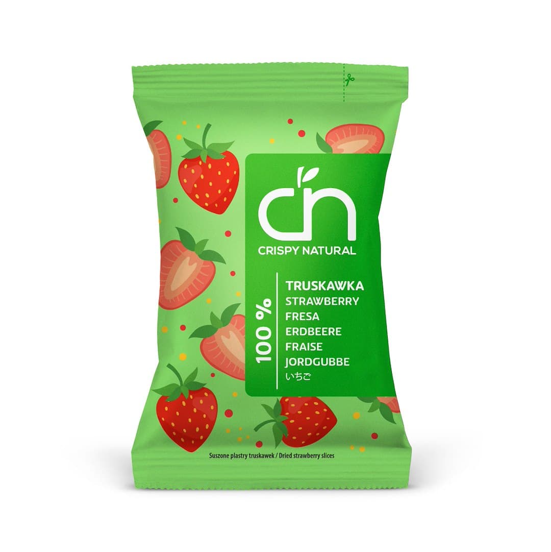 Crispy Natural Suszone Chipsy Truskawki 10 g – Crispy Natural förpackning