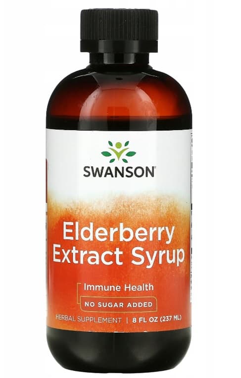Swanson Fläderbärsextrakt Syrup 237 ml – Swanson förpackning