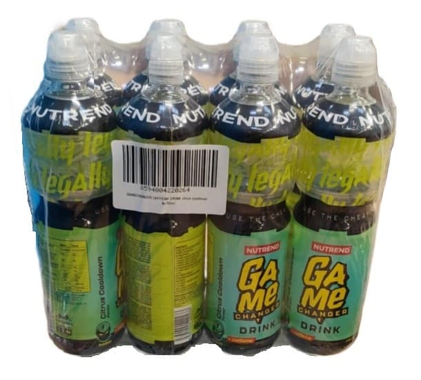 Nutrend Gamechanger Caffeine Drink Citrus Cooldown, 750 ml, 10 dagar – Nutrend förpackning
