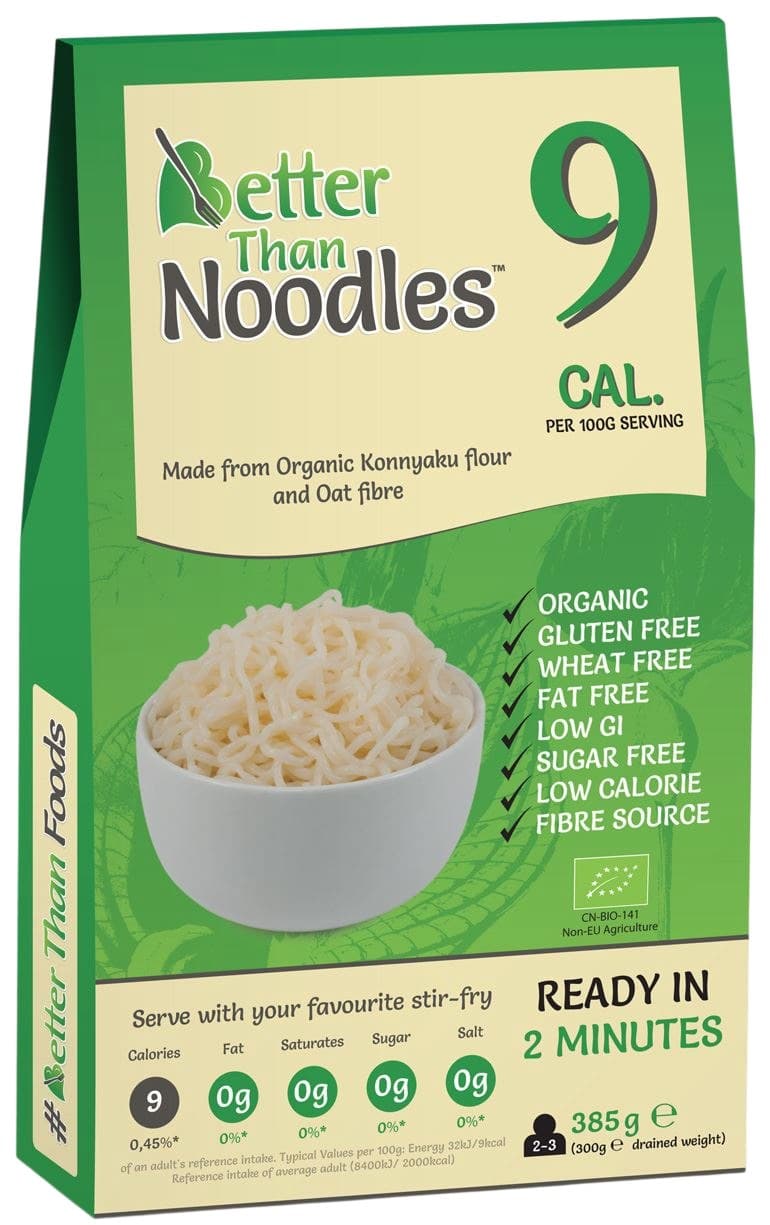 Better Than Foods - Organic Konjac Noodles - 385g – Better Than Foods förpackning