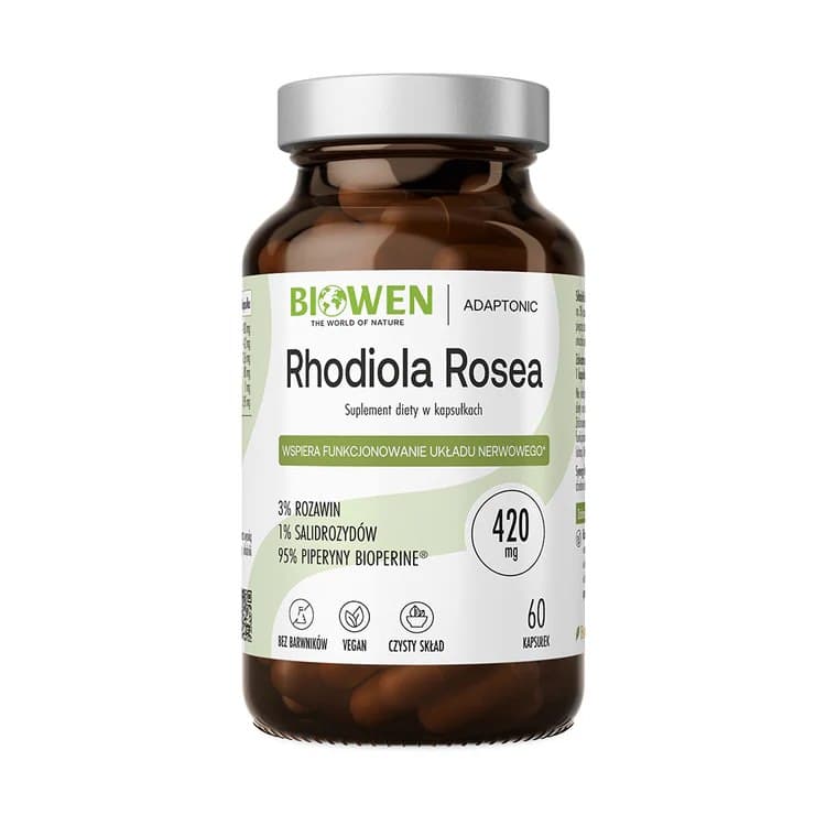 Biowen - Rhodiola Rosea - 60 kapslar – Biowen förpackning