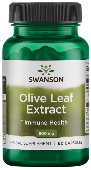 Swanson Olive Leaf Extract 500mg - 60 kapslar – Swanson förpackning
