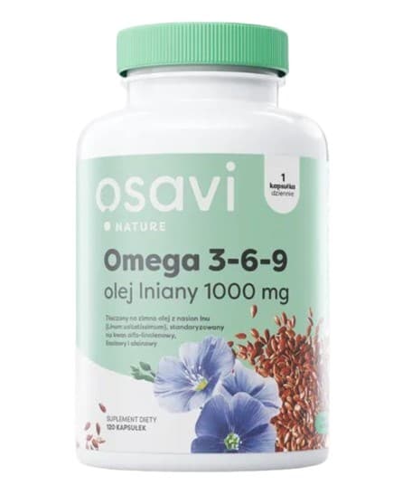 Osavi - Omega 3-6-9 Linfröolja - 60 Kapslar – Osavi förpackning