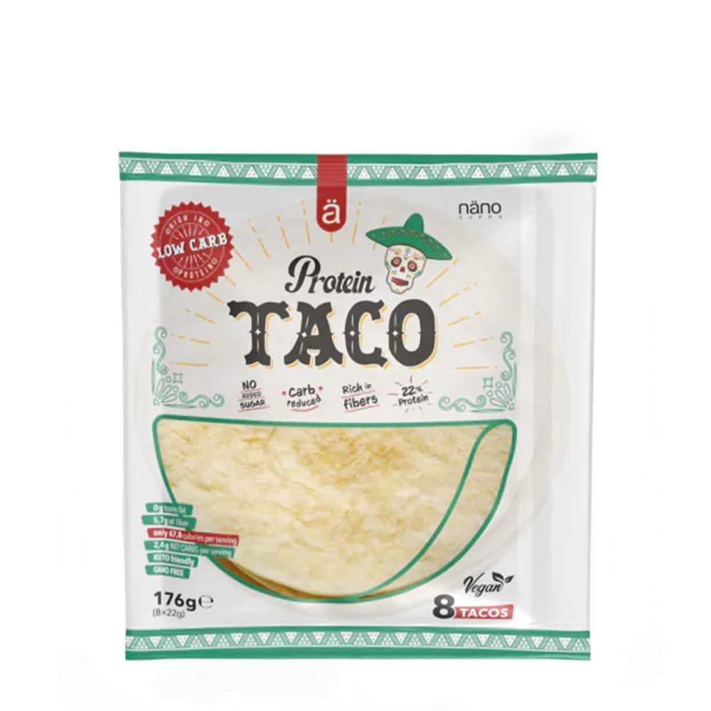 Nanosupps Protein Taco - 176g – Nanosupps förpackning