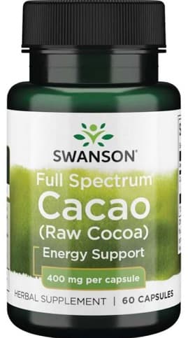 Swanson Full Spectrum Kakao - 400 mg - 30 Kapslar