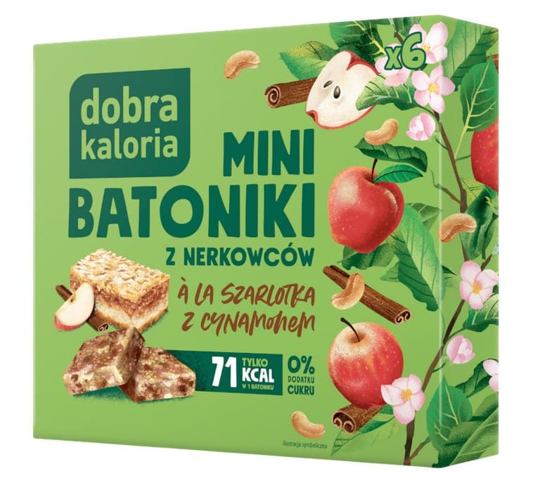 Kubara - Mini Bars Apple Pie With Cinnamon Cashew 6X17g | Dobra Kaloria – Kubara förpackning