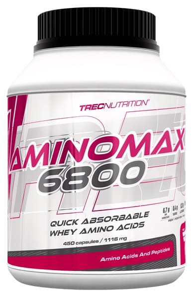 Trec Aminomax 6800 - Whey Amino Acid Complex - 450 kapslar – Trec förpackning