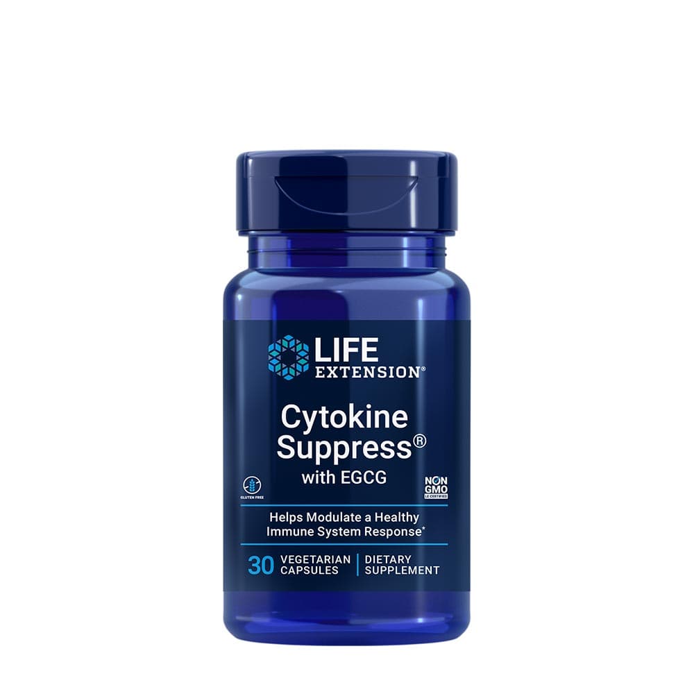 Life Extension Cytokine Suppress With EGCG 300 mg - 30 vegetariska kapslar – Life Extension förpackning