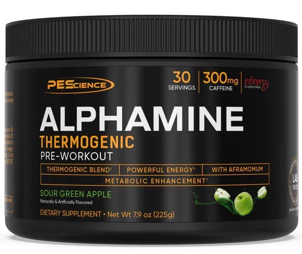 PEScience Alphamine Sour Green Apple 180g – PEScience förpackning