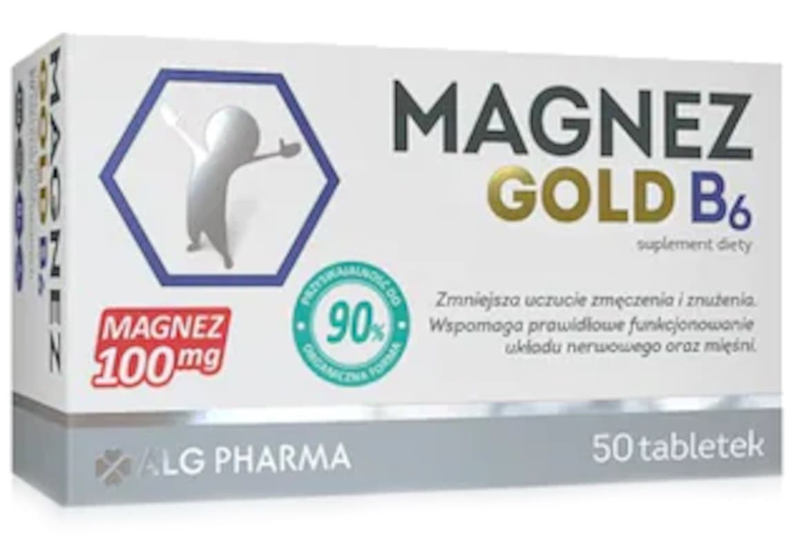 Alg Pharma Magnez Gold B6 50 tabletter – Alg Pharma embalagem