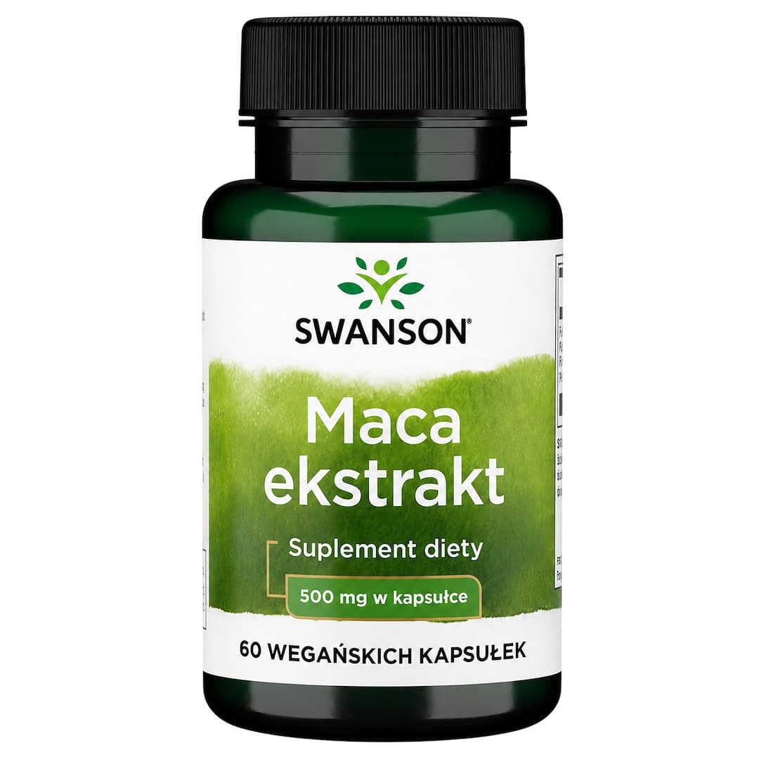 Swanson Maca Extract 500mg Vegansk Kapsel – Swanson förpackning
