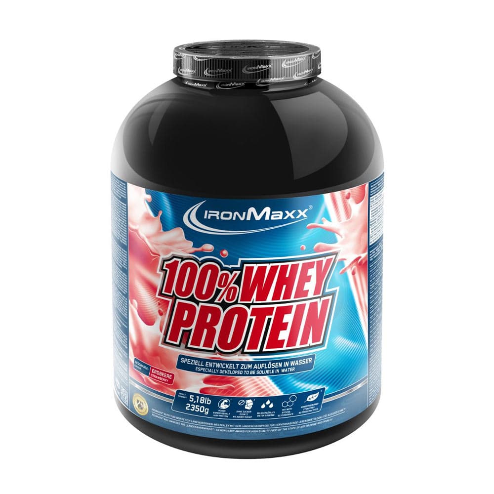 IronMaxx Whey Protein Jordgubb 2350g – IronMaxx förpackning