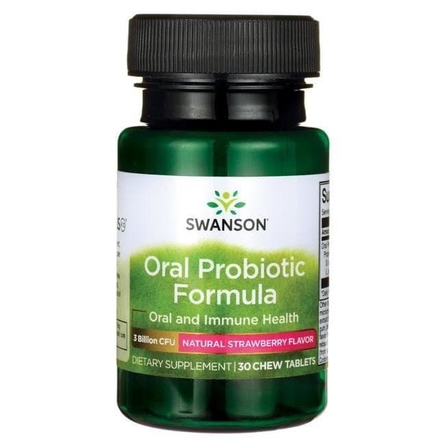 Swanson Oral Probiotic Formula 3 miljarder CFU - 30 tuggtabletter – Swanson förpackning