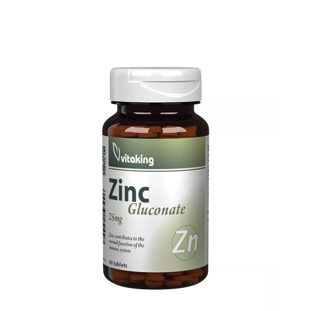 Vitaking - Zinc Gluconate - 90 tabletter – Vitaking förpackning