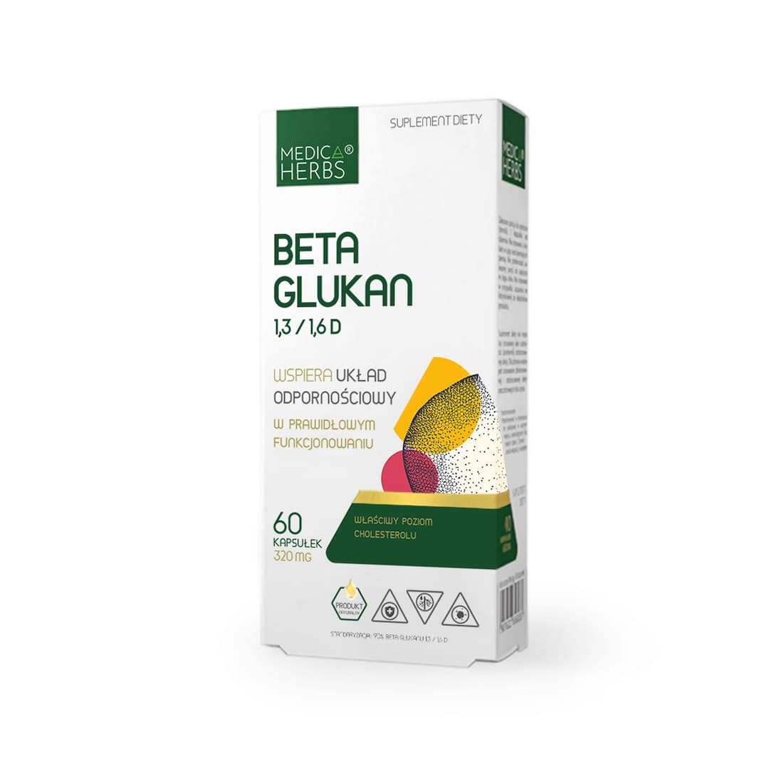 Medica Herbs - Beta Glucan 1,3/1,6D - 60 kapslar – Medica Herbs förpackning