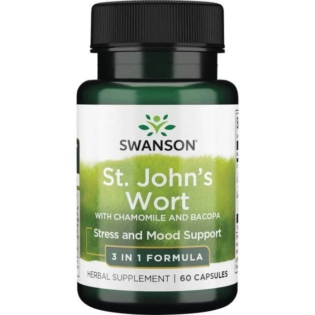 Swanson - St. John's Wort With Chamomile And Bacopa - 60 kapslar – Swanson förpackning