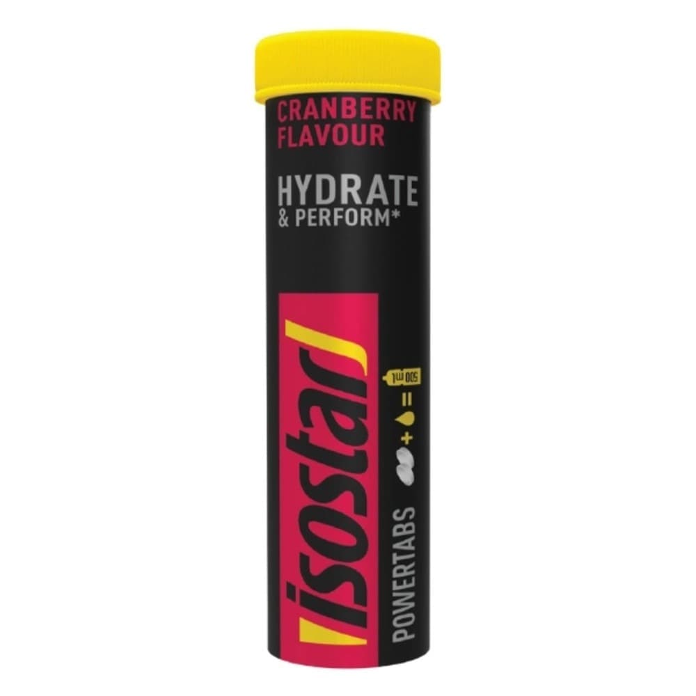 ISOSTAR Power Tabs 120 g med tranbærsmag – isostar emballage