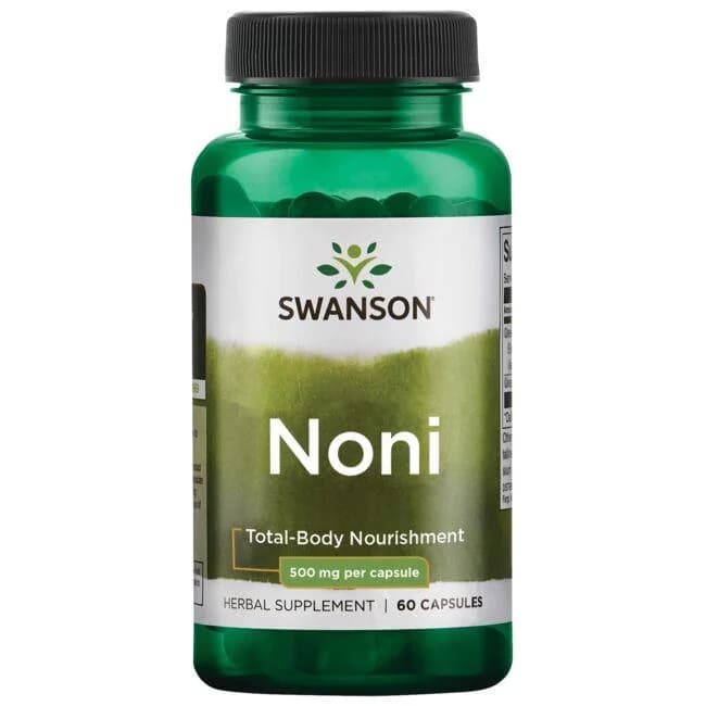 Swanson Noni 500 mg - 60 kapslar – Swanson förpackning