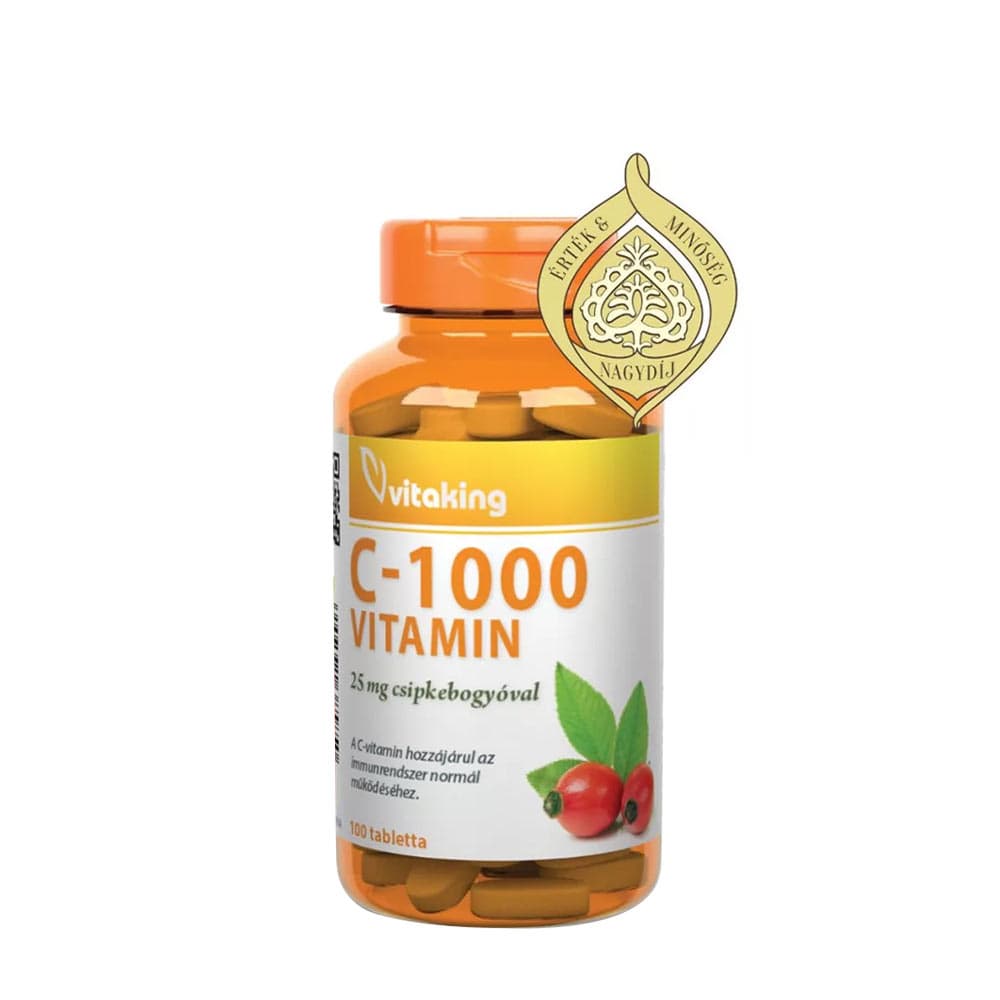 Vitaking - Vitamin C 1000 - 100 tabletter – Vitaking förpackning