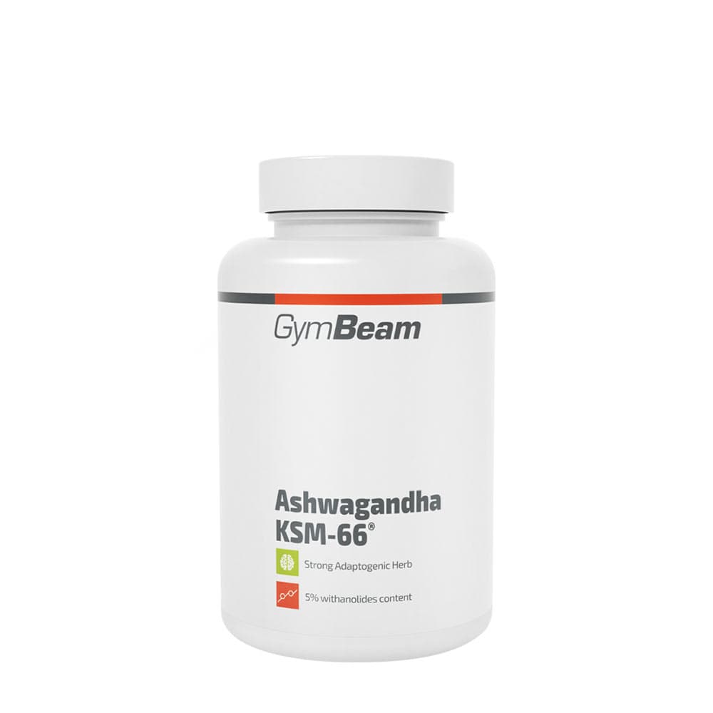 GymBeam Ashwagandha KSM-66 90 kapslar – GymBeam förpackning