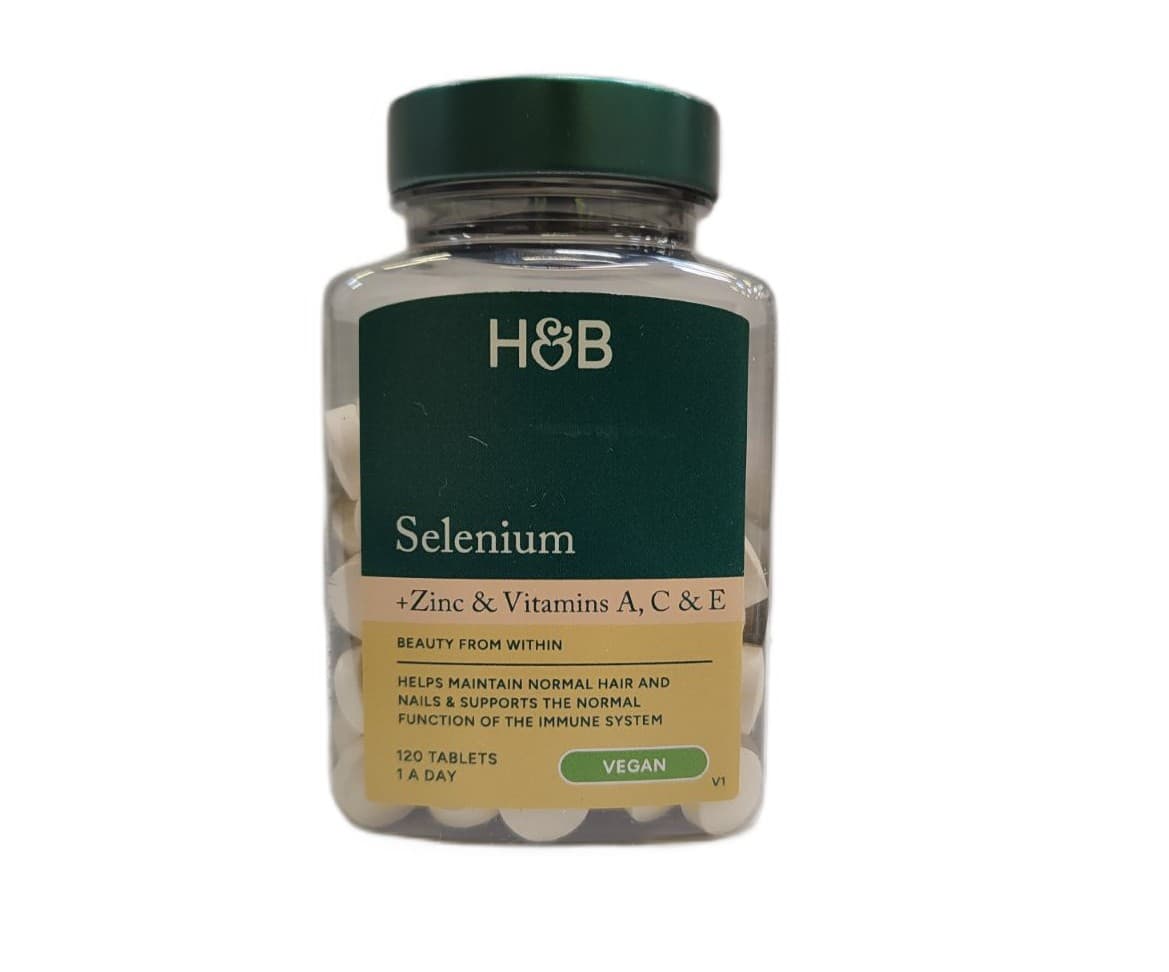 Holland & Barrett Selenium + Zinc & Vitamins A, C & E - 120 Tabs – Holland & Barrett confezione