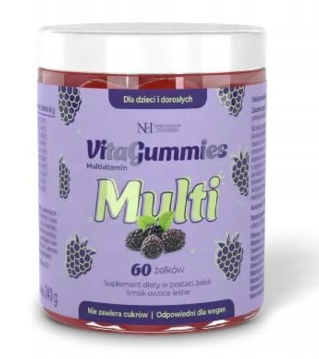 Noble Health VitaGummies Multivitamin 60 gummies med smag af bær – Noble Health emballage