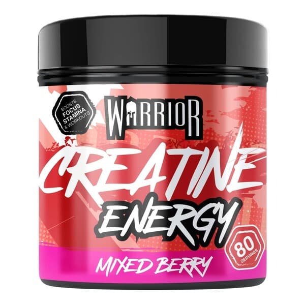 Warrior - Creatine + Energy, Mixed Berry, 360g – Warrior förpackning