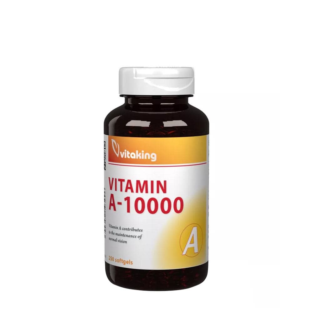 Vitaking Vitamin A-10000 - 250 vegetabiliska kapslar – Vitaking förpackning
