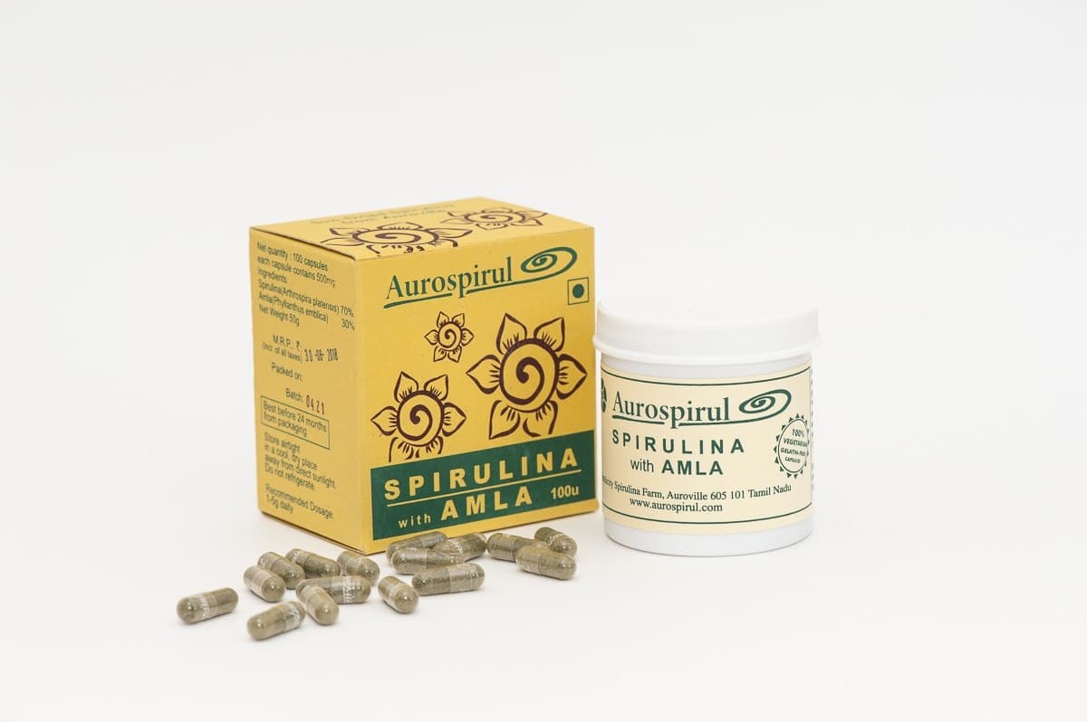 Aurospirul - Spirulina With Amla, 180 capsules