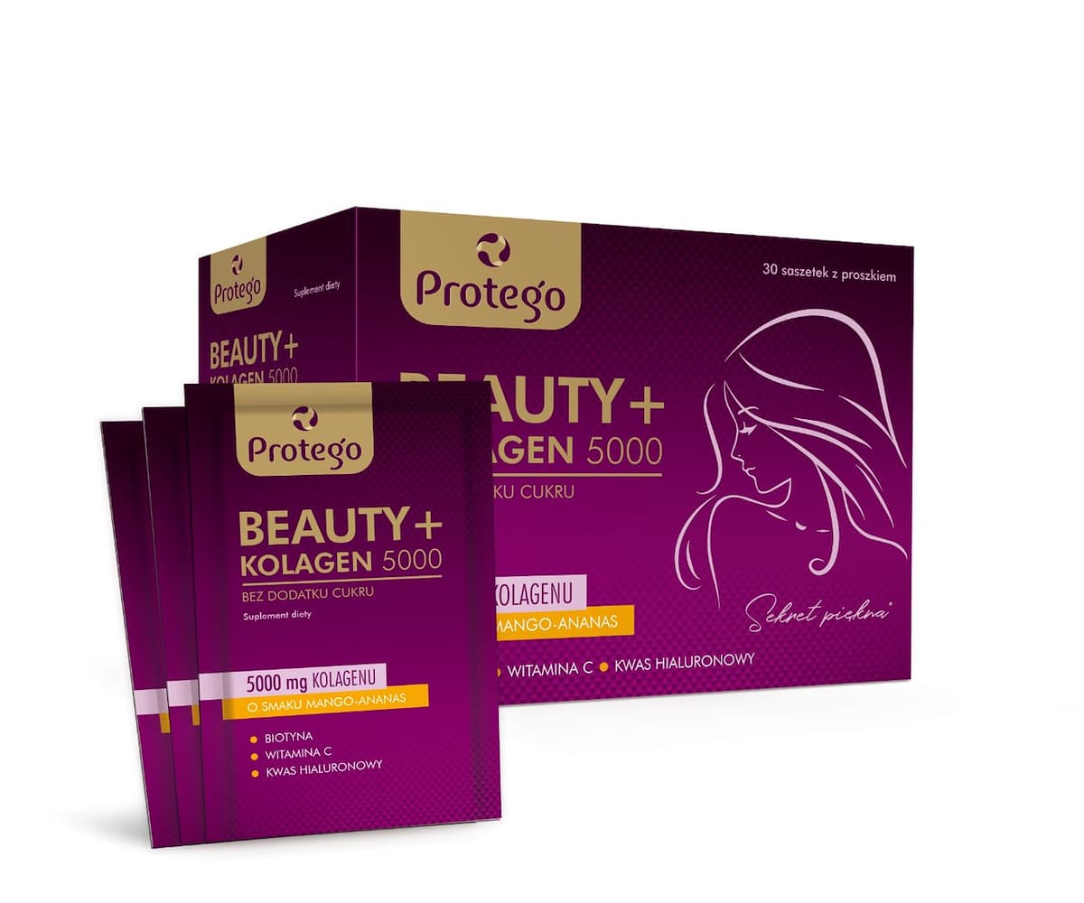 Protego Beauty+ Colágeno con sabor a mango-ananás 30 sobres – Protego empaque