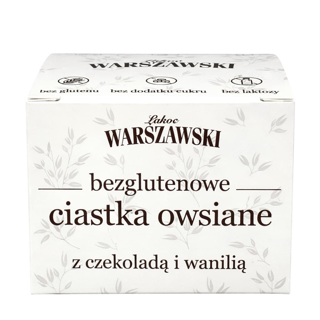 Lakoc Warszawski - Glutenfria Havrekakor - 150g – Lakoc Warszawski förpackning