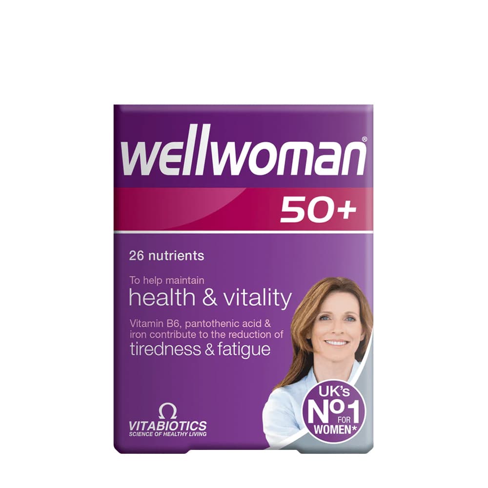 Vitabiotics Wellwoman 50+ - 30 tabletter – Vitabiotics förpackning