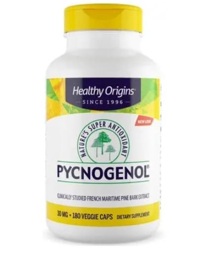 Healthy Origins - Pycnogenol - 180 kapslar – Healthy Origins förpackning