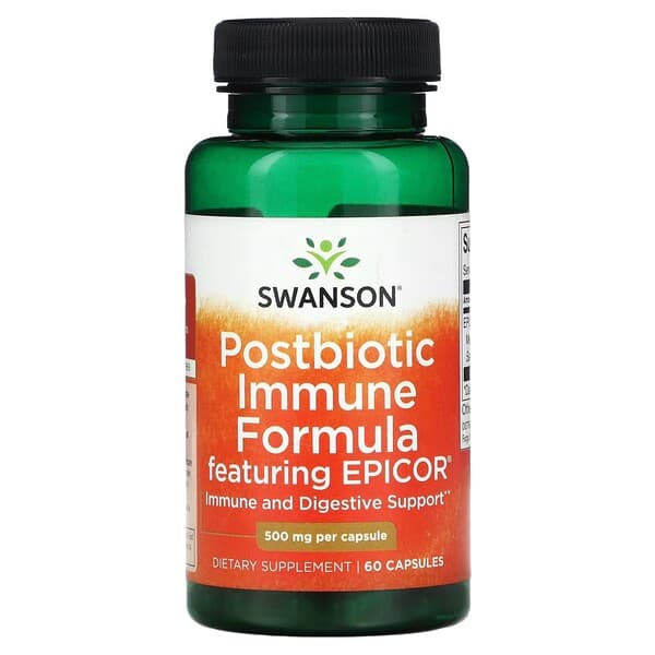 Swanson Postbiotic Immune Formula 500 mg - 60 kapslar – Swanson förpackning