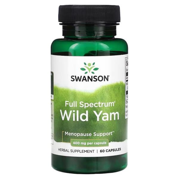 Swanson Full Spectrum Wild Yam 400 mg – 60 kapslar – Swanson förpackning