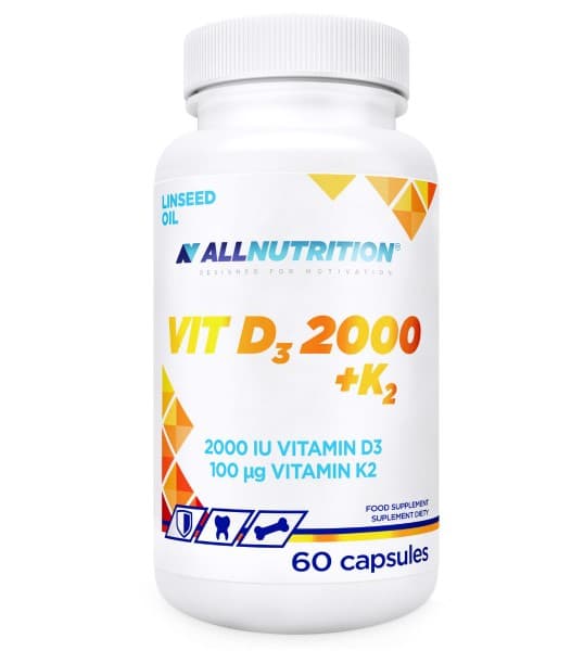 Allnutrition - Vitamin D3 2000 + K2 - 60 kapslar – Allnutrition förpackning