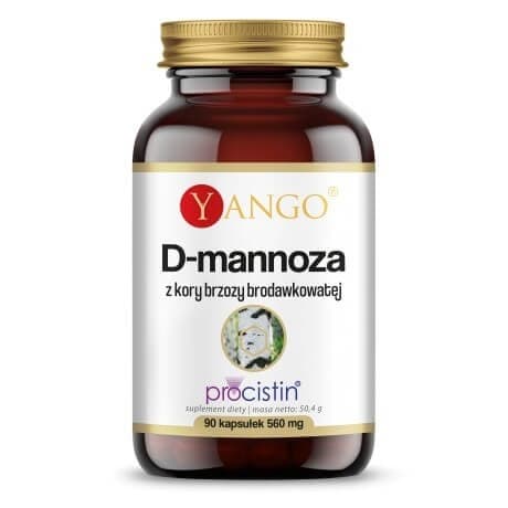 Yango D-Mannose 470 mg - 90 vegetariska kapslar – Yango förpackning