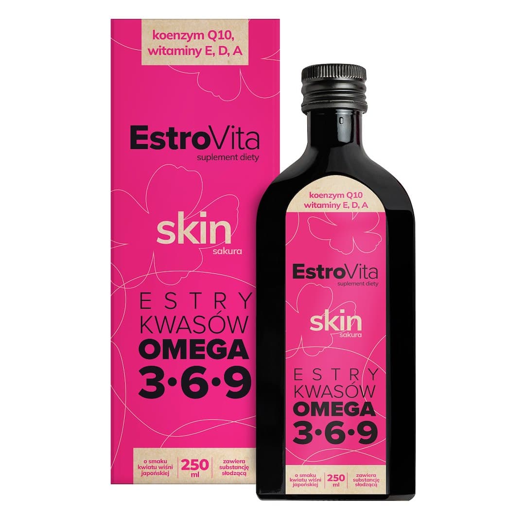 EstroVita Skin Omega 3-6-9 for women 250 ml with cherry blossom flavour