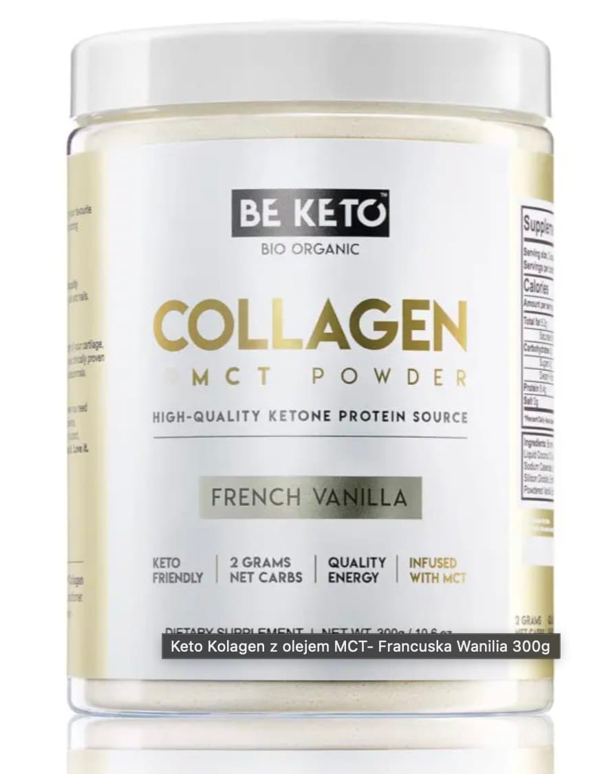 BeKeto Keto Kolagen z MCT-olejem, smak waniliowy 300g – BeKeto opakowanie
