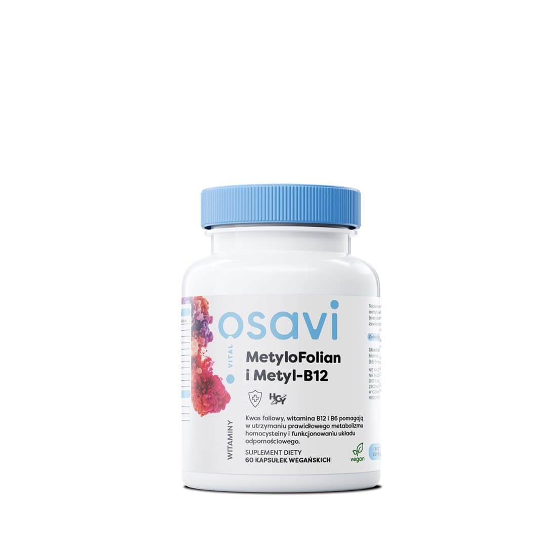 Osavi Methylfolate & Metyl-B12 60 vegetabiliska kapslar – Osavi Advanced förpackning
