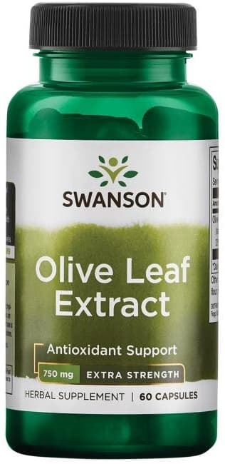 Swanson Olive Leaf Extract, 750mg Super Strength - 60 kapslar – Swanson förpackning