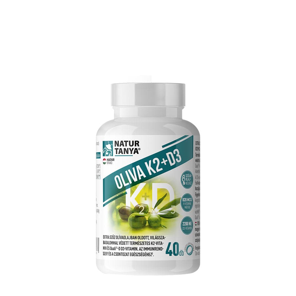 Natur Tanya - Oliva K2+D3 Vitamin - 40 Sgels – Natur Tanya förpackning