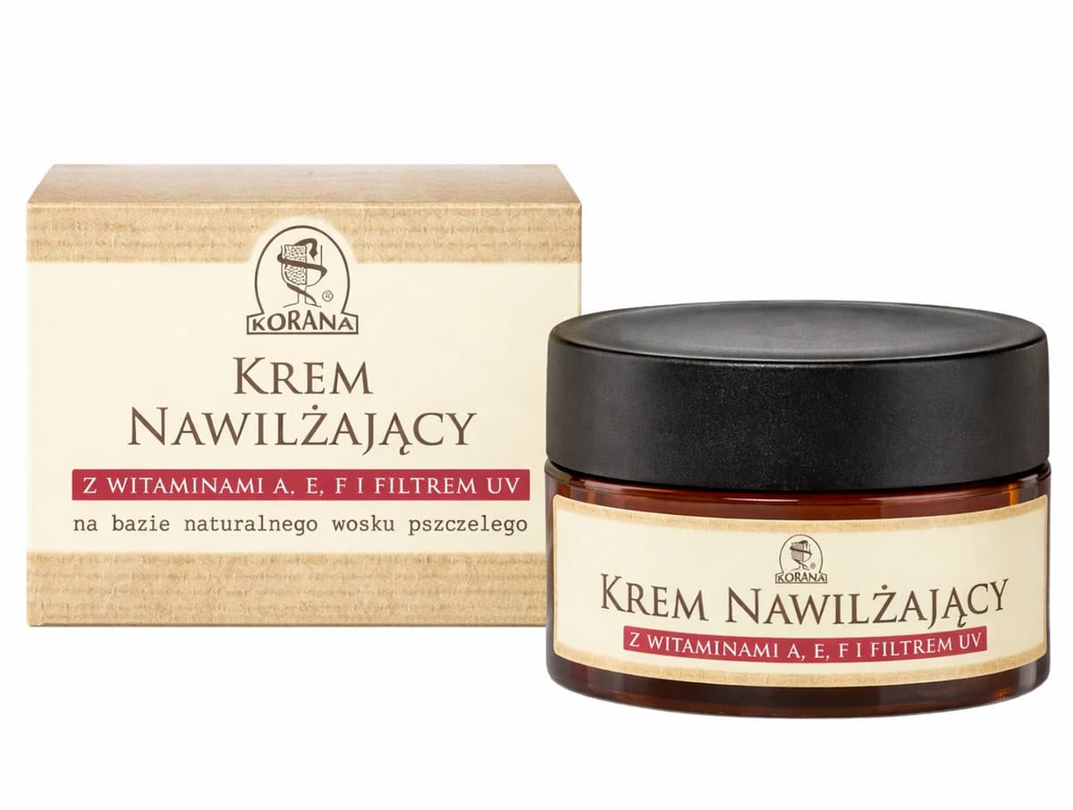 Korana - Moisturizing Cream med vitaminer A, E, F och UV-skydd 50 ml – Korana förpackning