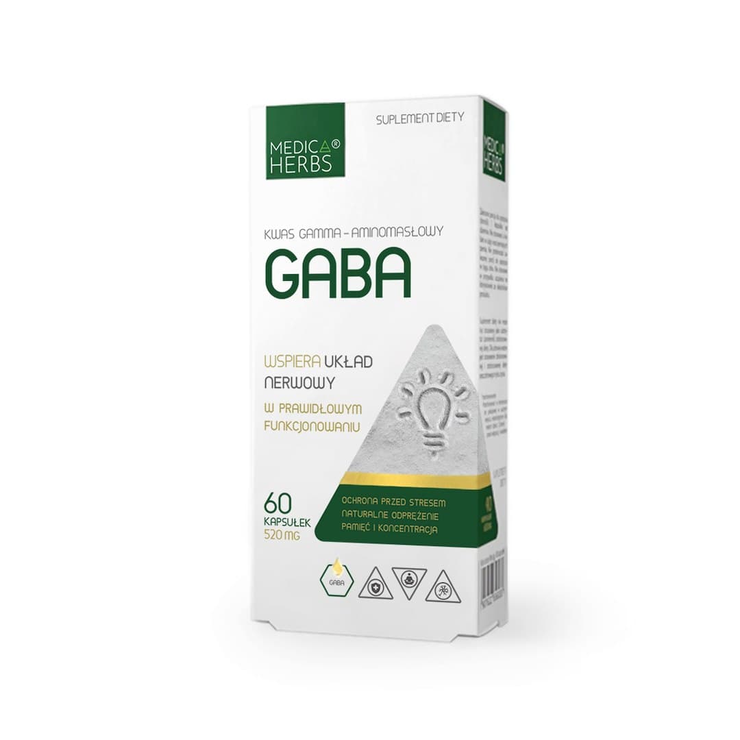 Medica Herbs - GABA - 60 kapslar – Medica Herbs förpackning