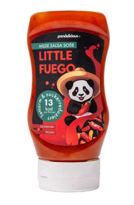 Pandalicious - Little Fuego - Milde Salsa Sås 315ml – pandalicious förpackning