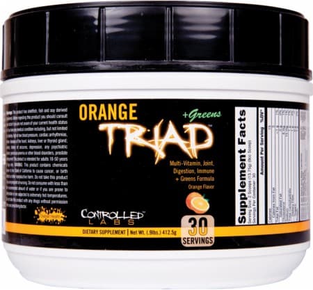 Controlled Labs Orange Triad + Greens, Lemon Iced Tea, 418g