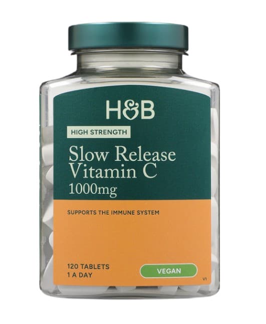 Holland & Barrett - High Strength Slow Release Vitamin C 1000 mg tablett – Holland & Barrett förpackning